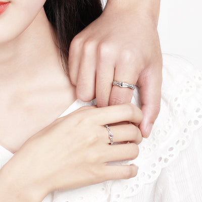 Princess and Knight Couple Rings