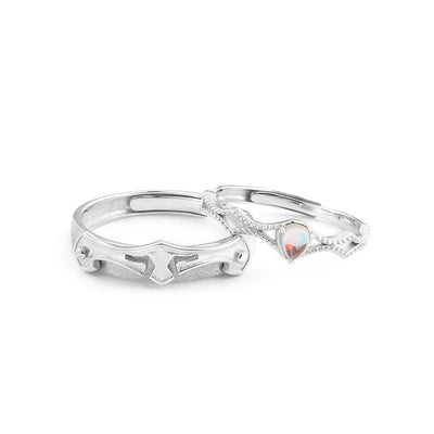 Princess and Knight Couple Rings